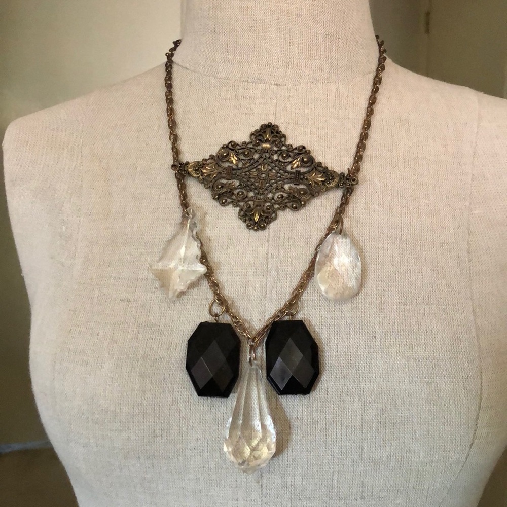 Chunky Charm Statement Necklace - image 3